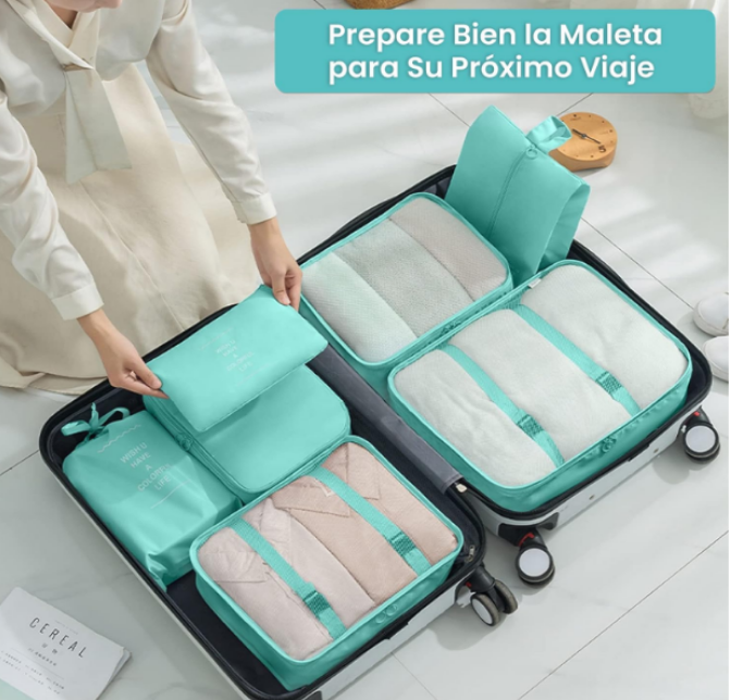 SET ORGANIZACIÓN  DE EQUIPAJE PREMIUM PARA VIAJEROS X 11 PIEZAS 👑