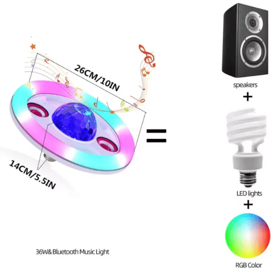 PARLANTE - LAMPARA DISCOTECA BLUETOOTH ⭐⭐⭐⭐⭐💃 🕺 🪩