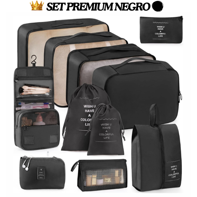 SET ORGANIZACIÓN  DE EQUIPAJE PREMIUM PARA VIAJEROS X 11 PIEZAS 👑