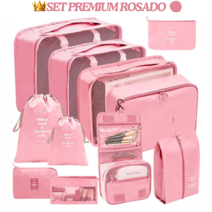 SET ORGANIZACIÓN  DE EQUIPAJE PREMIUM PARA VIAJEROS X 11 PIEZAS 👑