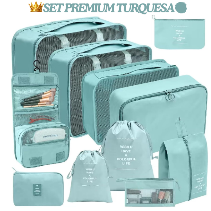 SET ORGANIZACIÓN  DE EQUIPAJE PREMIUM PARA VIAJEROS X 11 PIEZAS 👑