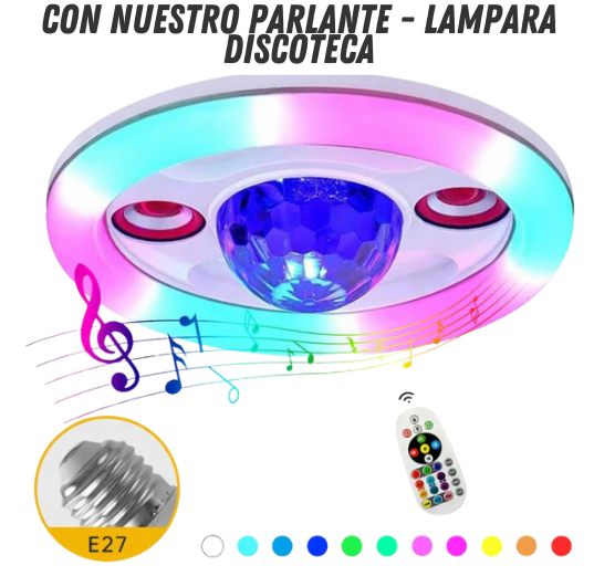 PARLANTE - LAMPARA DISCOTECA BLUETOOTH ⭐⭐⭐⭐⭐💃 🕺 🪩